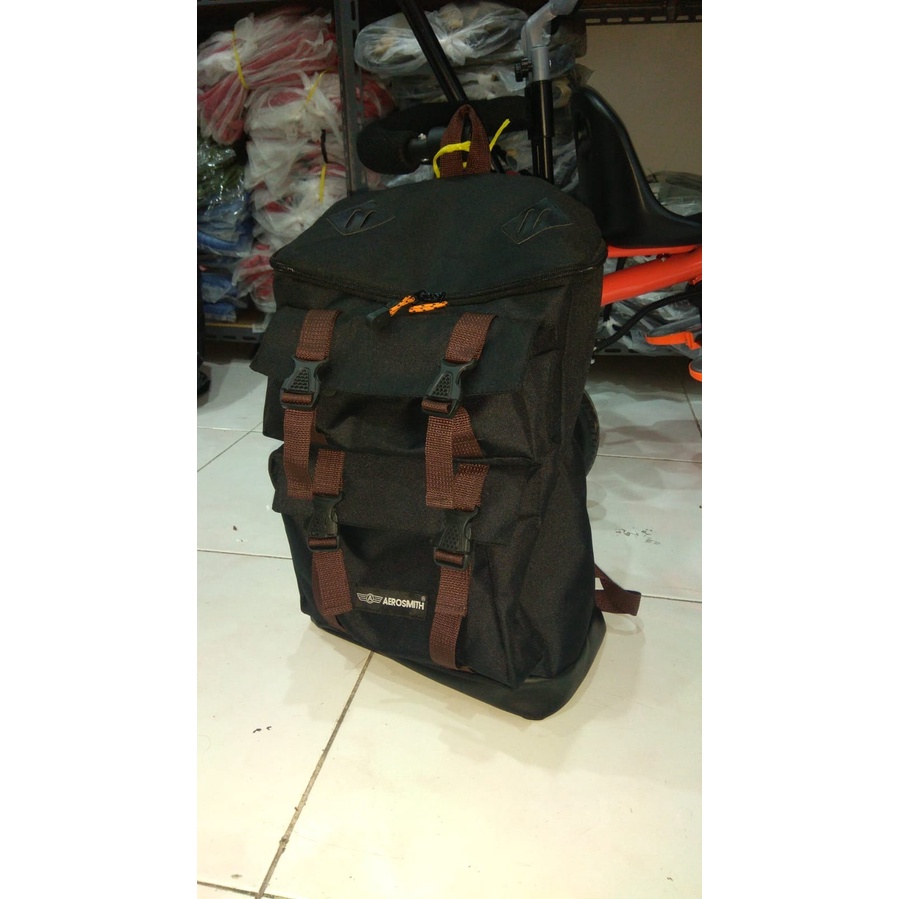 AS RANSEL BOMBER 2 Casual Distro Bandung Tas Ransel Pria Gunung Masuk Laptop C063 ADA JAS HUJAN TAS/Cover Bag Anti Air BISA COD