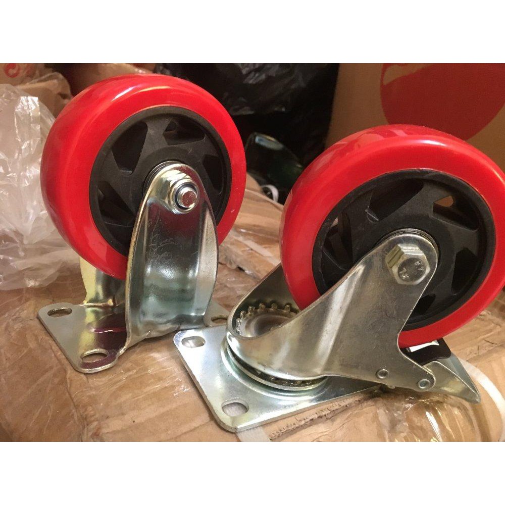 RODA TROLLEY TROLI 4 INCH PU PER SET DAPAT 4 PCS MURAH