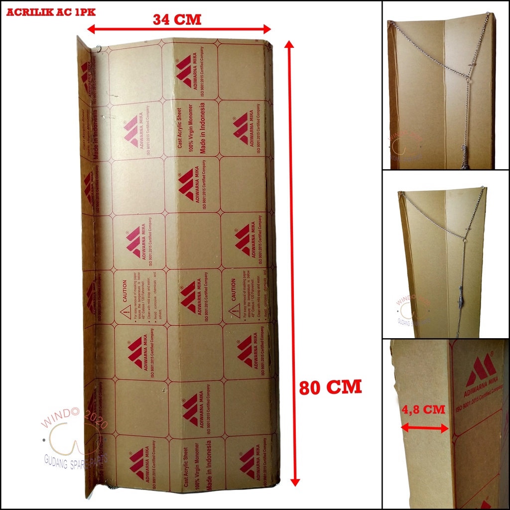 ACRYLIC REFLECTOR ANGIN AC 1PK &amp; 2PK | AKRILIK AC | TALANG AC 80CM / 120 CM | ACRILIK AC