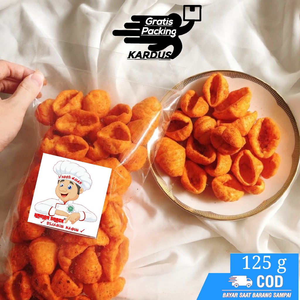 

RAMBO kerupuk keong 125g SUPER PEDAS - XTRA PEDAS - JAJANAN JADUL SNACK KILOAN GRATIS ONGKIR DAN COD