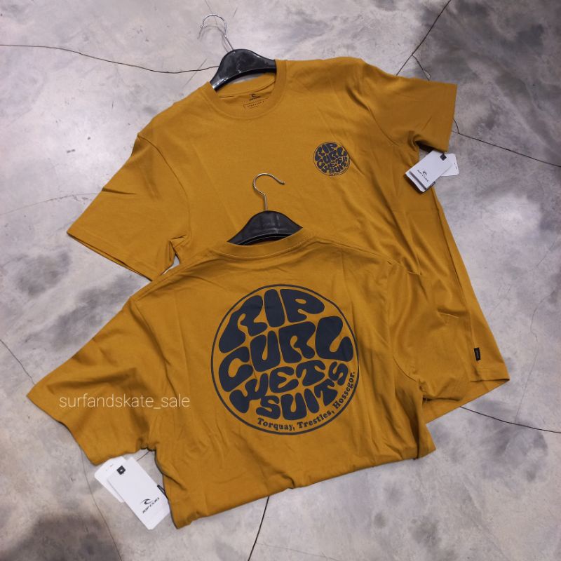 Kaos Rip Curl Original S21 Wettie Icon Tee Gold