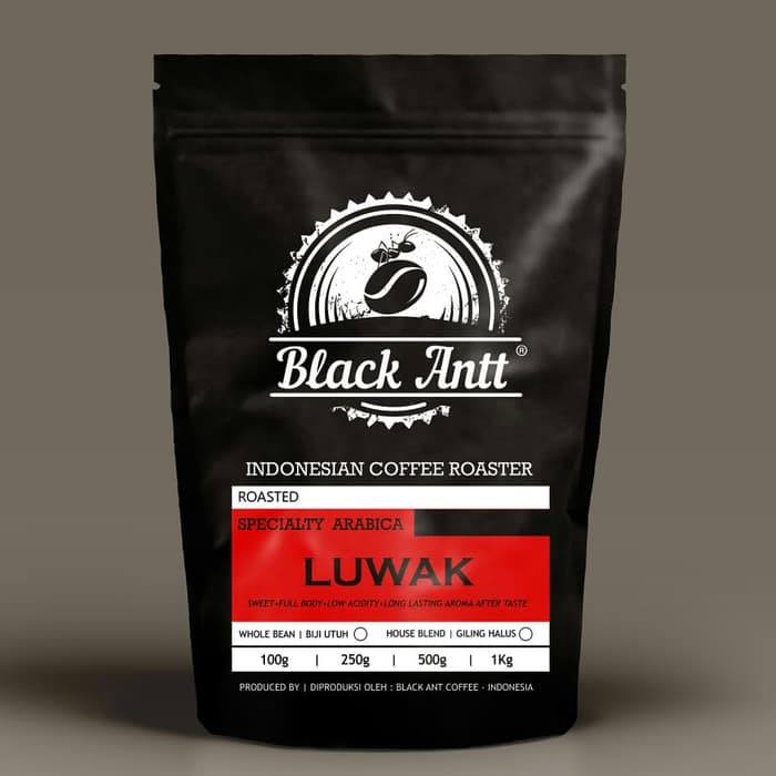 

Black Antt Coffee Arabica Specialty"LUWAK" 100gr - kkp1451