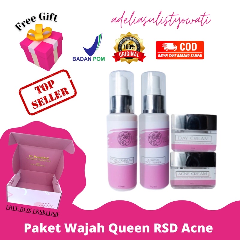 PAKET WAJAH QUEEN RSD ACNE/GLOW [FREE Treatment RSD/Essence RSD]-4
