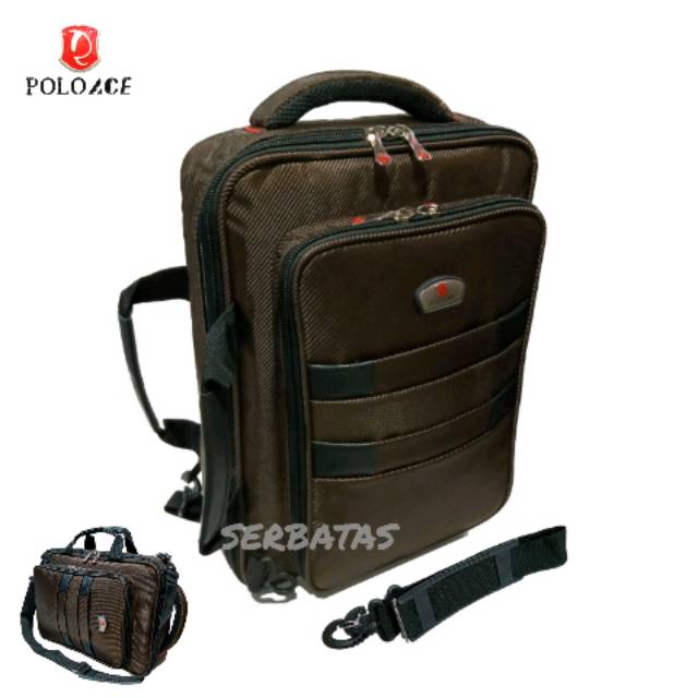 Tas ransel laptop 3 in 1 polo Ace multifungsi pria