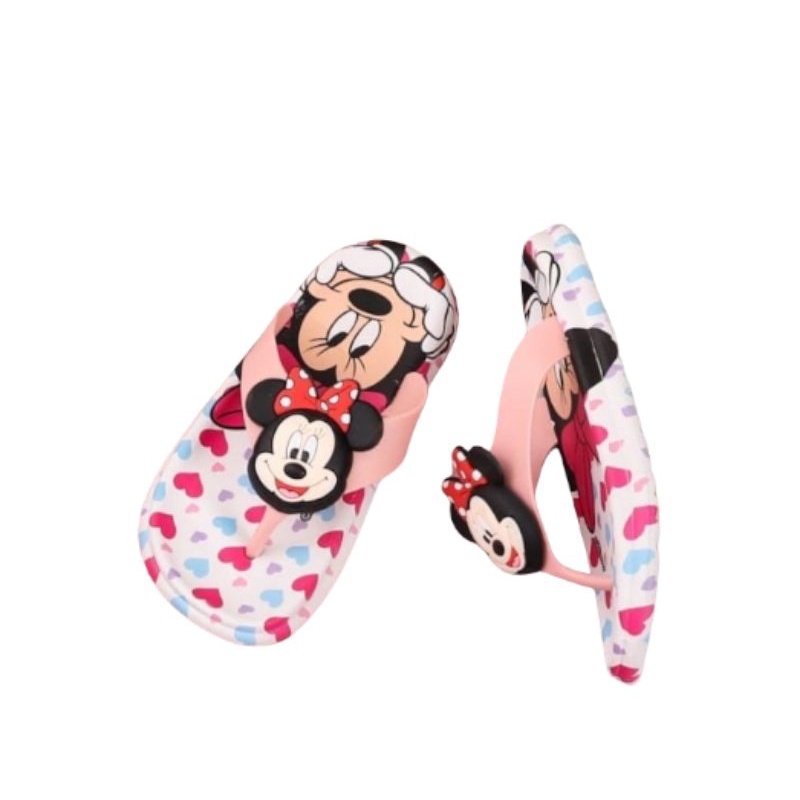 sandal jepit karet anak karakter minnie,sendal jelly jepit anak perempuan terbaru karakter