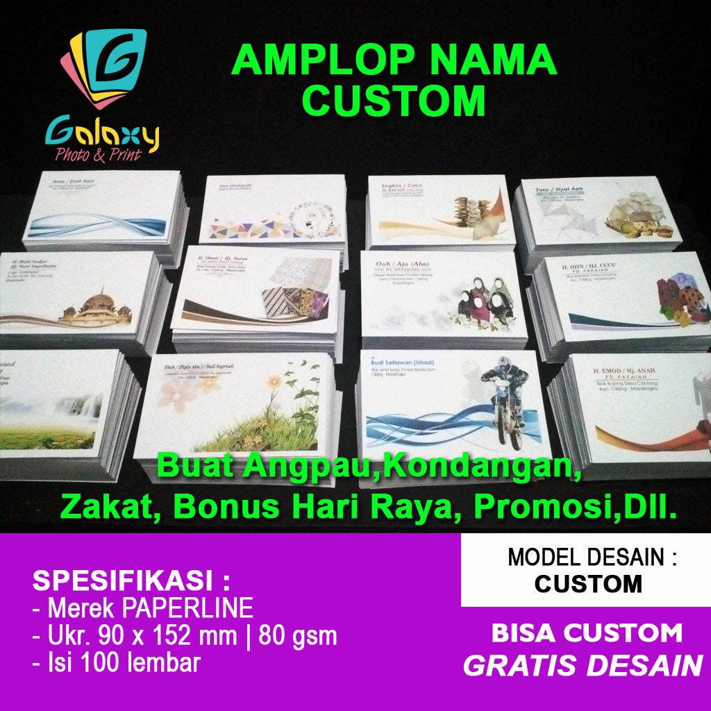 

Cetak Amplop Nama Toko Custom 001 - 008