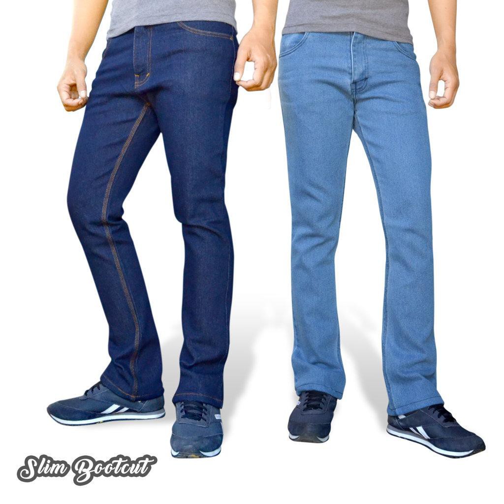 CELANA JEANS PANJANG STANDART PRIA COWOK CASUAL REGULAR CELANA PRIA FREE MASKER