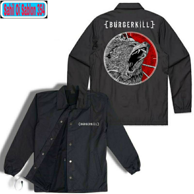 COACH JACKET BURGERKILL ADAMANTINE BAND METAL band Japan tour 2020 JAKET COACH WINDBREAKER UNISEX pr