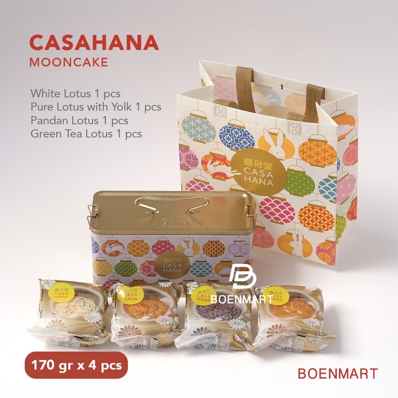 Casahana Mooncake Malaysia isi 4 ( Putih)