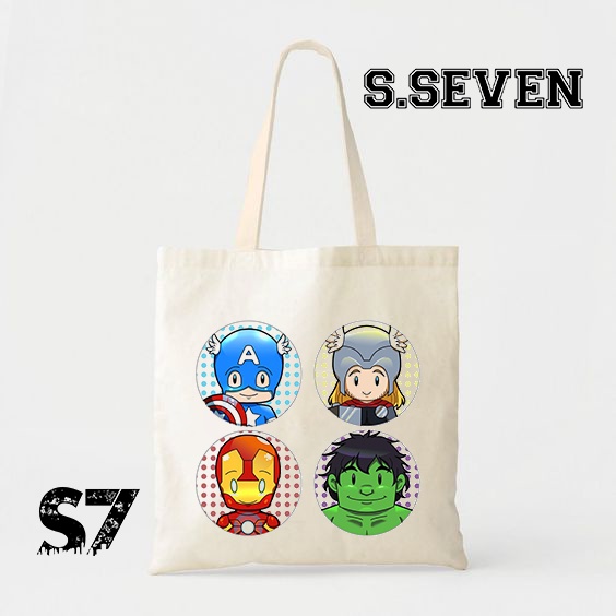 TOTE BAG KANVAS / TOTE BAG WANITA / TOTE BAG MARVEL PART 2