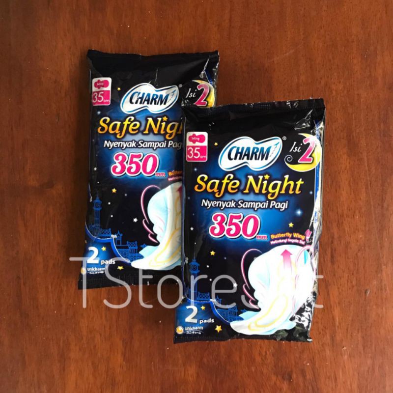 Charm Safe Night 350mm Pembalut Wanita Isi 2