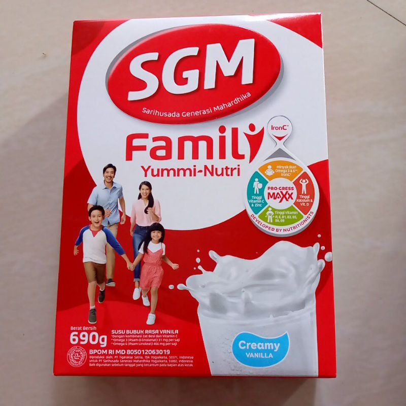SGM Family Yummi Nutri Creamy Vanilla 690g / Susu SGM Family