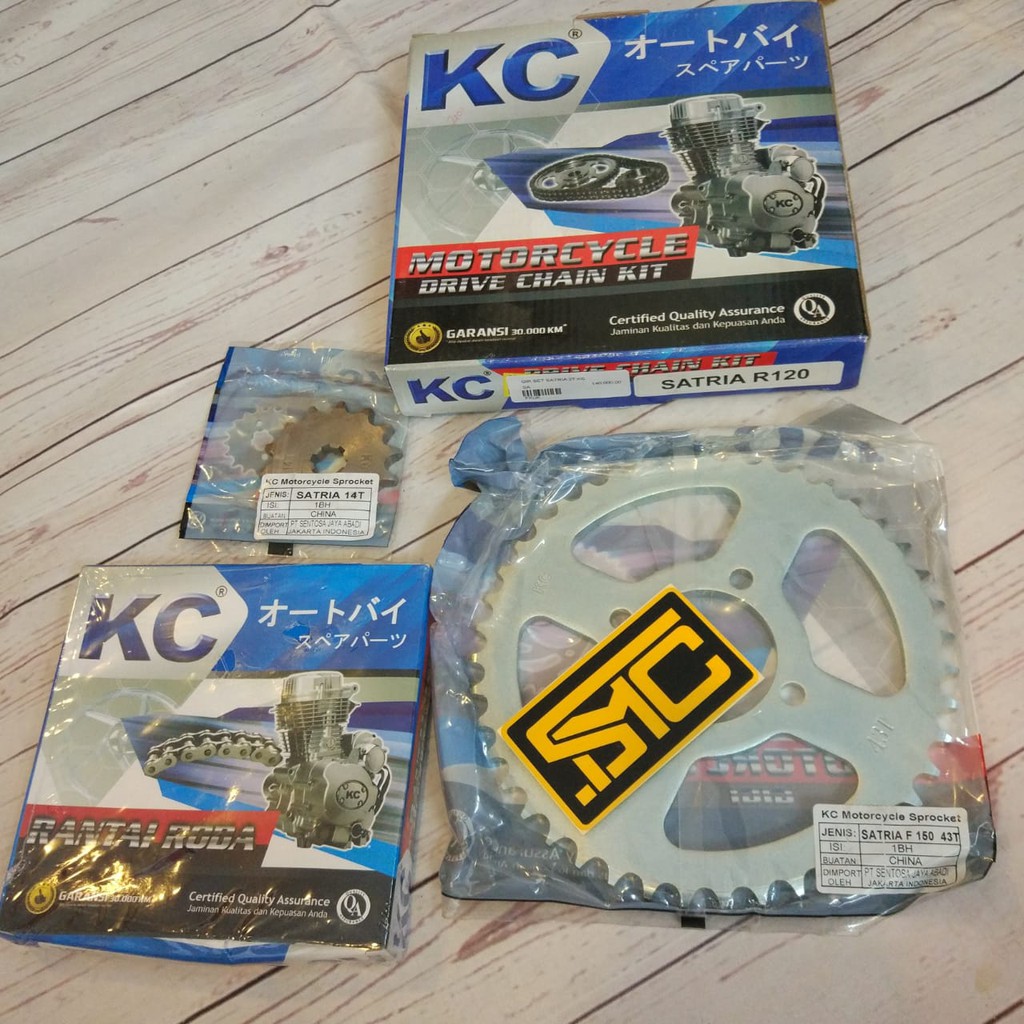 Paket Gear Set Satria R 120 KC