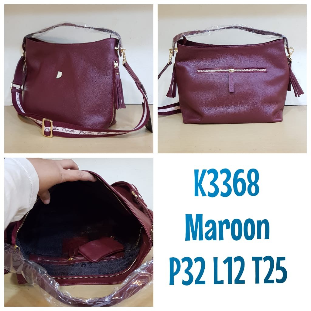 Tas Kulit Papillon Original K3368 Marun
