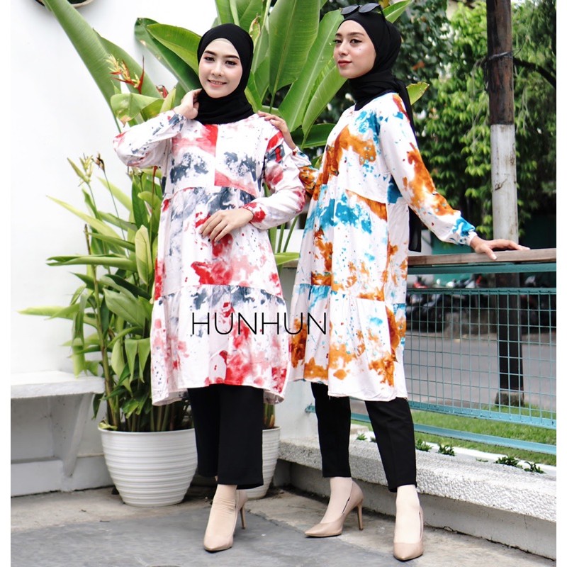 NEW YEAR SALE!! TUNIK MOCHI TIEDYE PUSATGROSIR_SOLO/TIE DYE ABSTRAK MURAH WANITA BAJU HITS SELEBGRAM