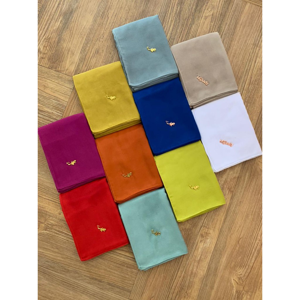 MY LADY HIJAB PLAIN MYLADY POLOS FLEX KERUDUNG PREMIUM JAHIT TEPI ORI SEGI EMPAT TERBARU