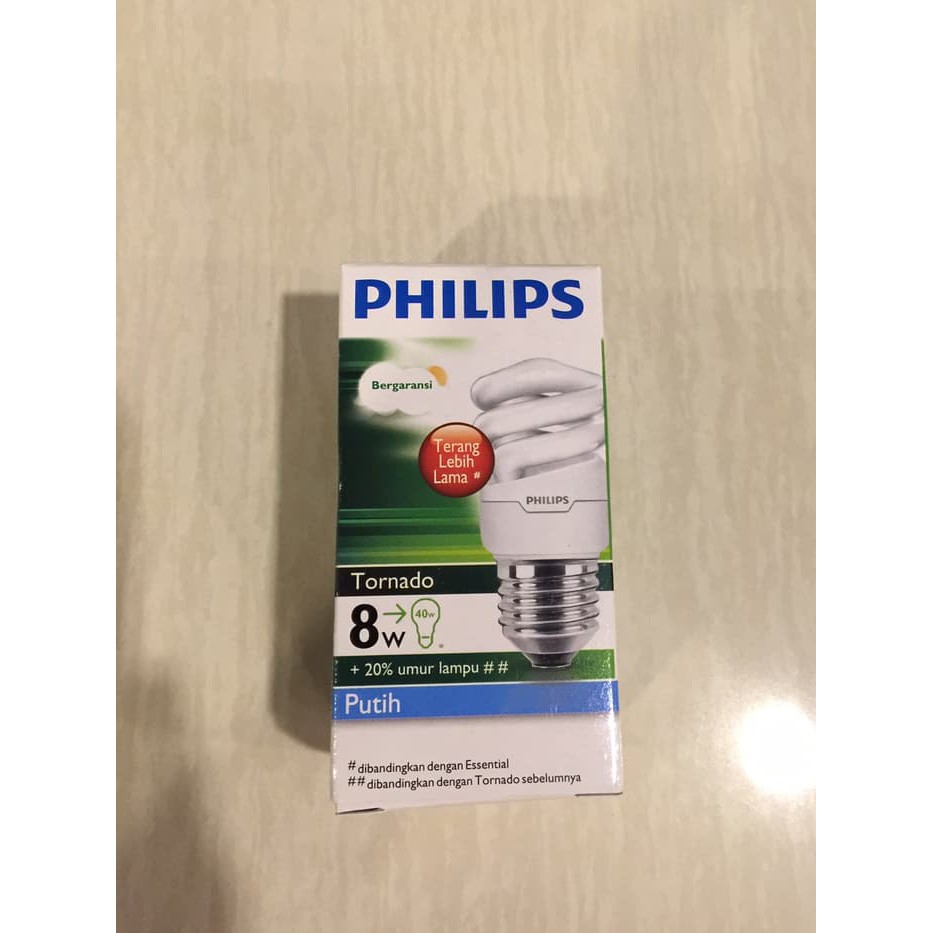 Lampu Philips Tornado 8 Watt Hemat Energi