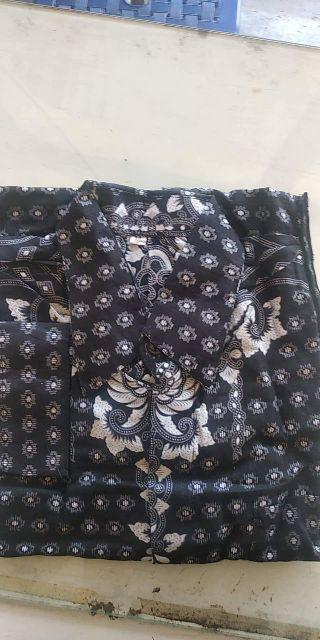 Kemeja Batik Pria Cowok Laki Big Size Jumbo  Fit Xxl Ld 120 Cm Lengan Panjang Hem Kondangan Kerja
