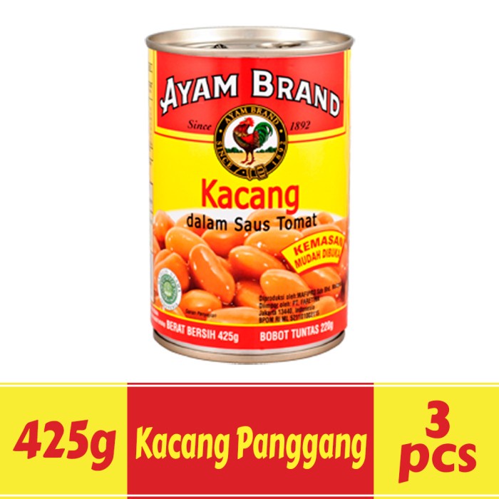 

f0fbfe00 Paket Isi 3 Pcs Kacang Panggang Kaleng Saus Tomat 425Gr Ds1Gk