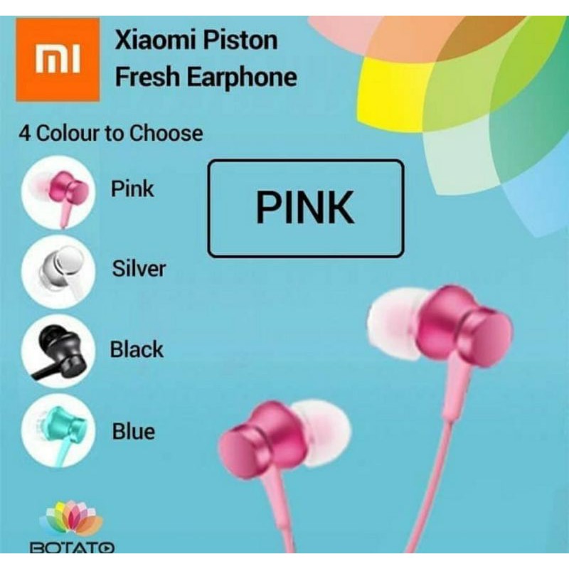 Handsfree Earphone Headset Xiaomi Piston Fresh Jack 3.5MM Original 100%