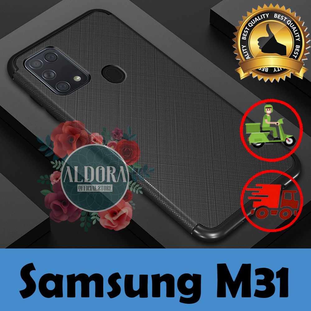 SoftCase Samsung M31 2020 Cross X Pattern Ultraslim Case Silicon Pelindung Hp Premium Quality