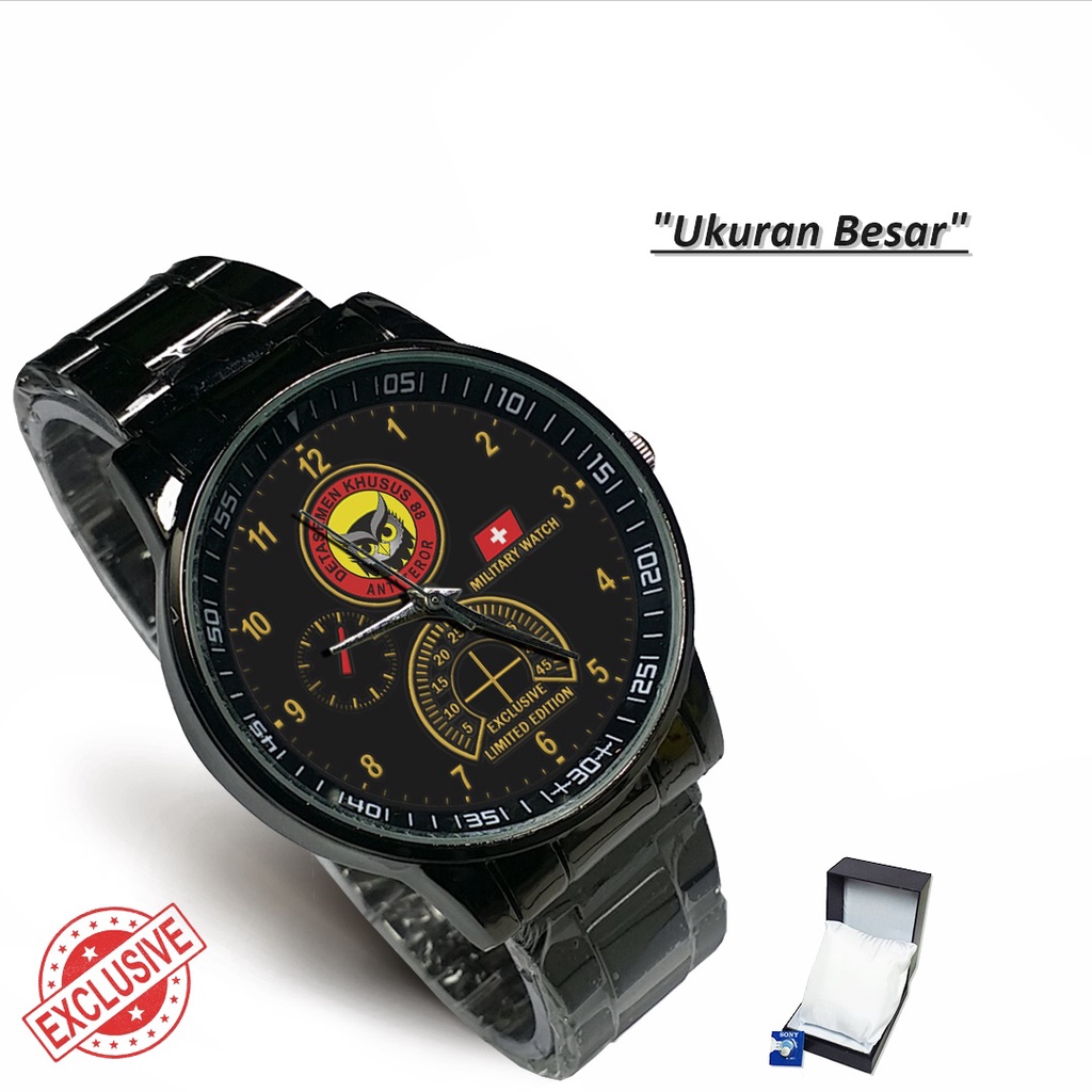 Jam Tangan Rantai Couple DENSUS 88 ANTI TEROR (Mantul)