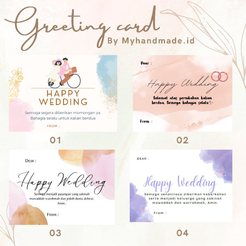 MYHANDMADE.ID/KARTU UCAPAN/GREETING CARD/KARTU UCAPAN ULANG TAHUN/PERNIKAHAN/WISUDA/GRADUATION