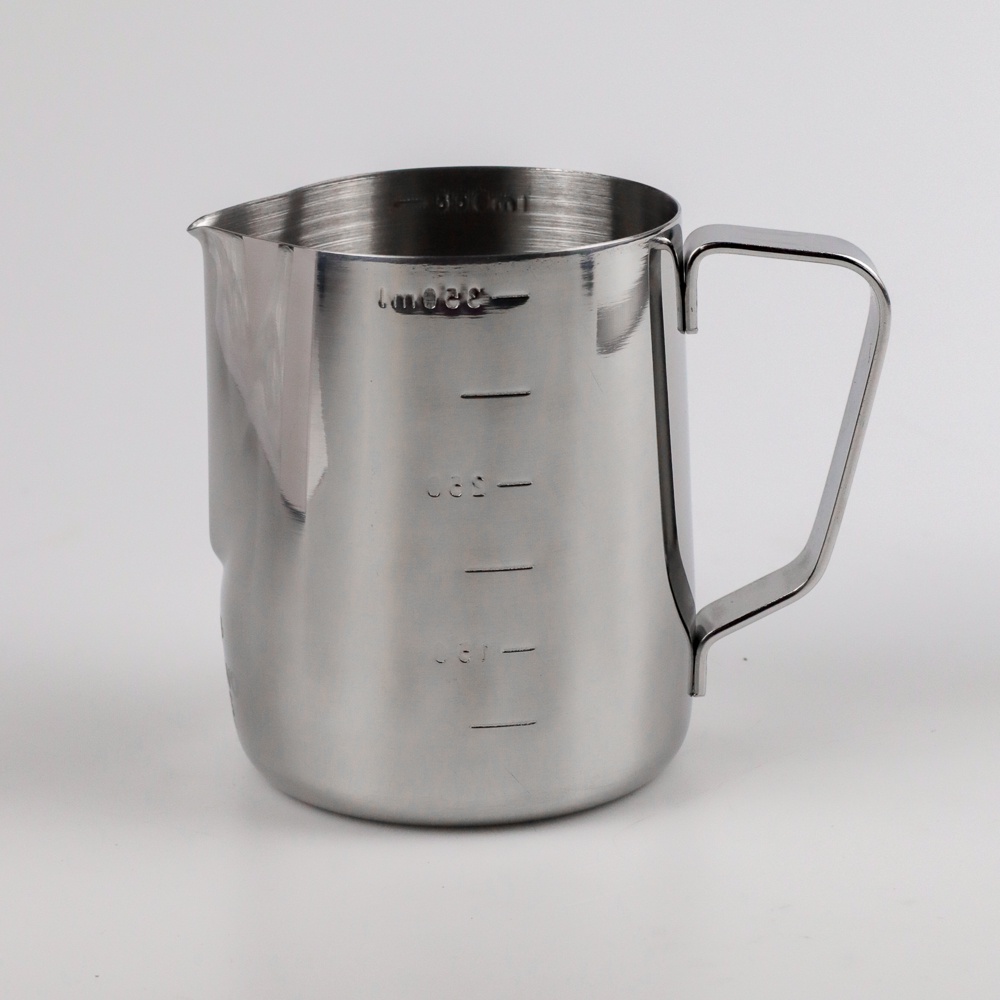 One Two Cups Gelas Milk Jug Kopi Espresso Latte Art Stainless Steel 350ml - ZM0078 - Silver