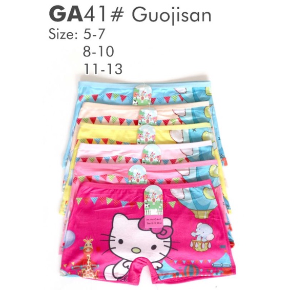 6 pcs Celana dalam boxer anak perempuan