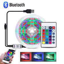 LAMPU LED STRIPP (2835RGB) RGB LED Di Bawah Kabinet Lampu HDTV TV PC Desktop Layar Lampu Latar lemari Dapur Pencahayaan