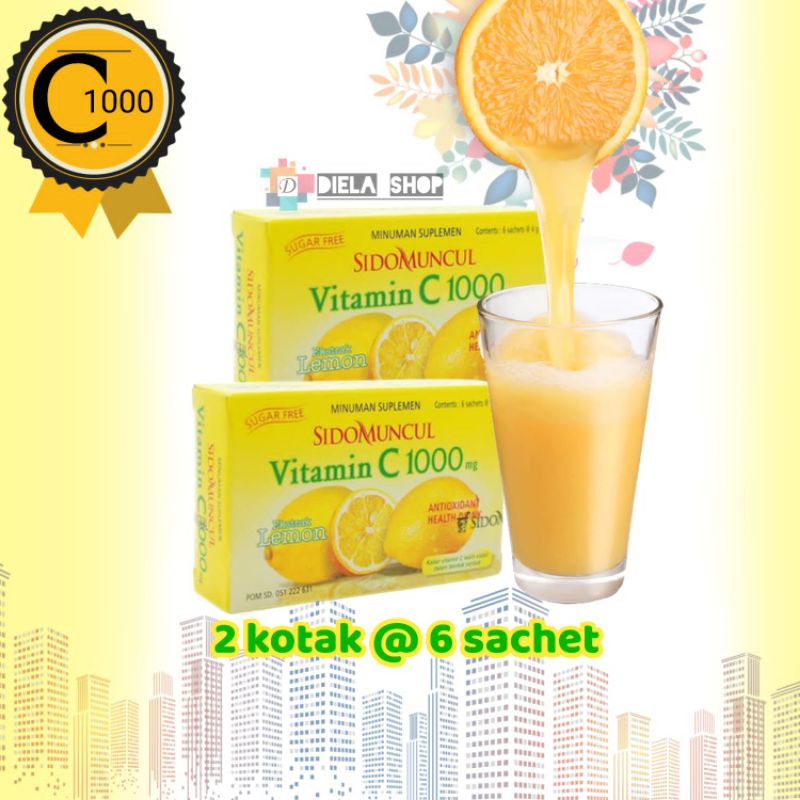 Jual Vitamin C 1000 rasa lemon sidomuncul harga per2 ktk | Shopee Indonesia