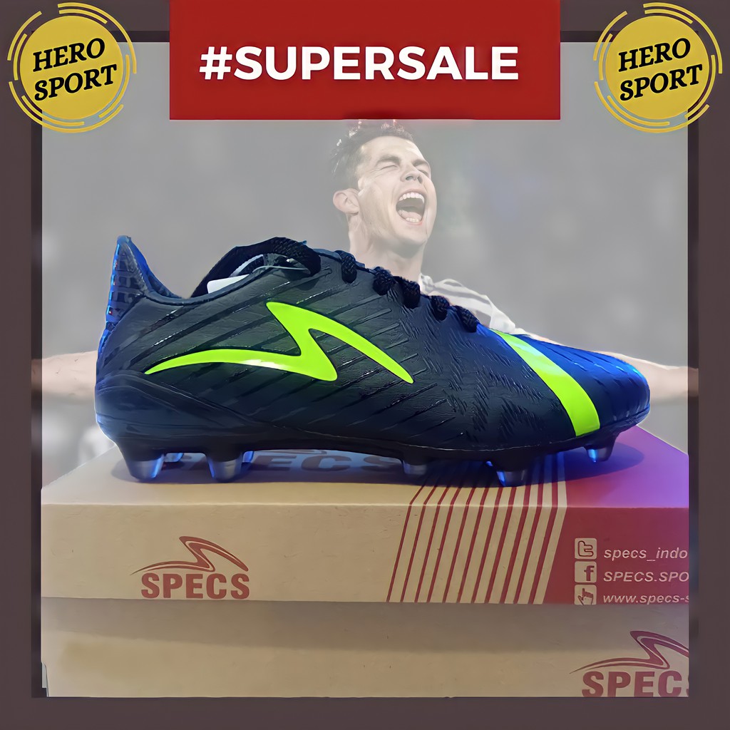 Sepatu Bola Specs Accelerator Slaz Pro Fg Sepatu Sepakbola SPECS SPYDER FG HITAM TERBARU BISA