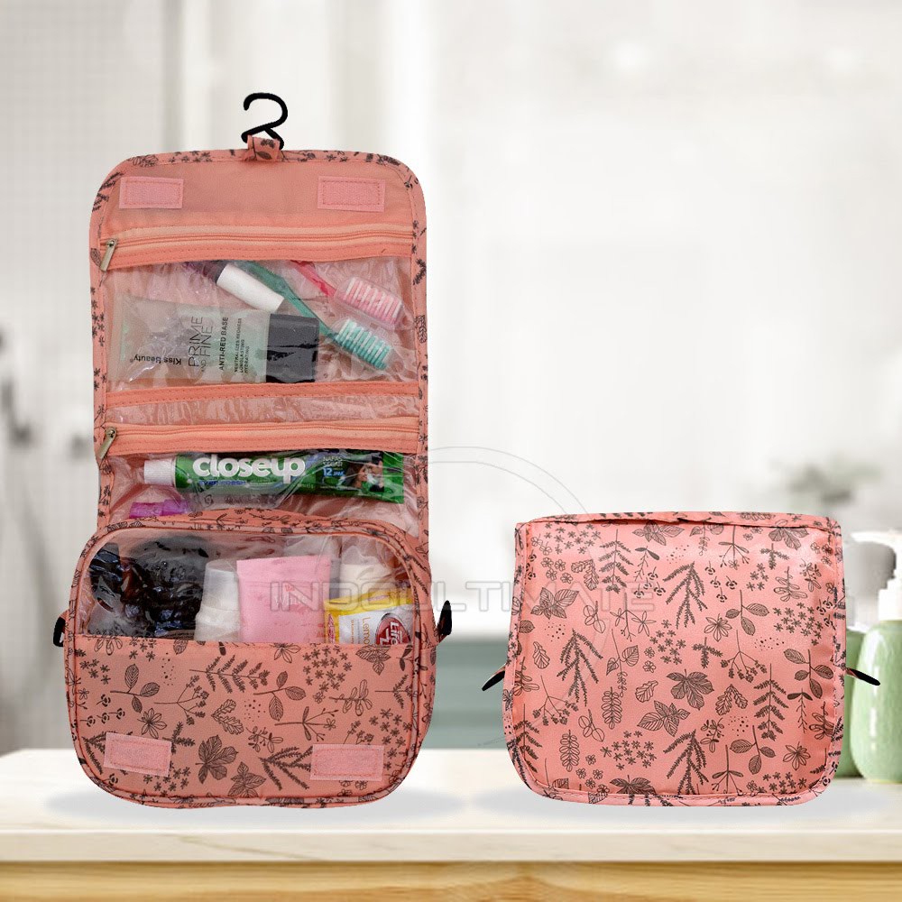 Travel Organizer Pouch Alat Mandi Pouch Make Up Tas Kosmetik Peralatan Mandi Motif IM OR 52-01