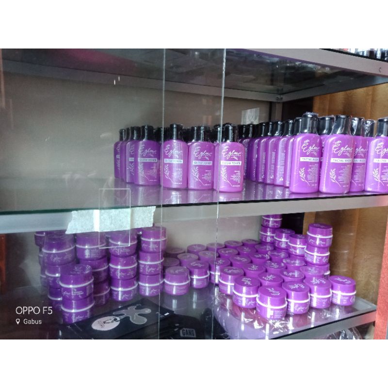 E glow platinum Paket wajah skincare BPOM original paket acne/whitening