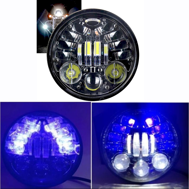 Headlamp Lampu Depan Daymaker 16 Led 5 75 Inch Set Batok L2G Rx King Cb Tiger Ninja Vixion Bulat Senja Putih Dan Biru