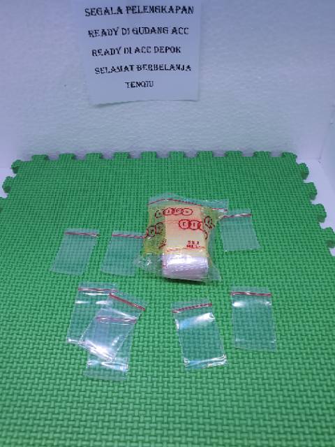 isi100pc Plastik Klip 3x5cm Zipper Ziplock Sambal Obat mini Kecil 3X5Cm