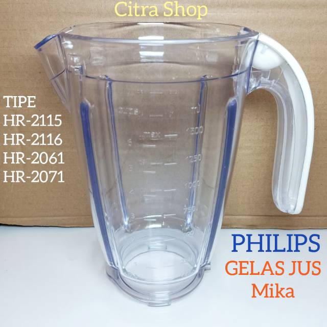 Gelas jus mika blender philips tipe HR-2115 HR-2116 HR-2061 HR-2071