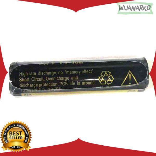 UltraFire Baterai Li-ion 18650 6000mAh 3.7V Button Top - BRC 18650 BLP11