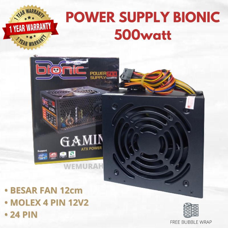 Power Supply 500Watt Komputer- PSU Komputer/PC 500 watt