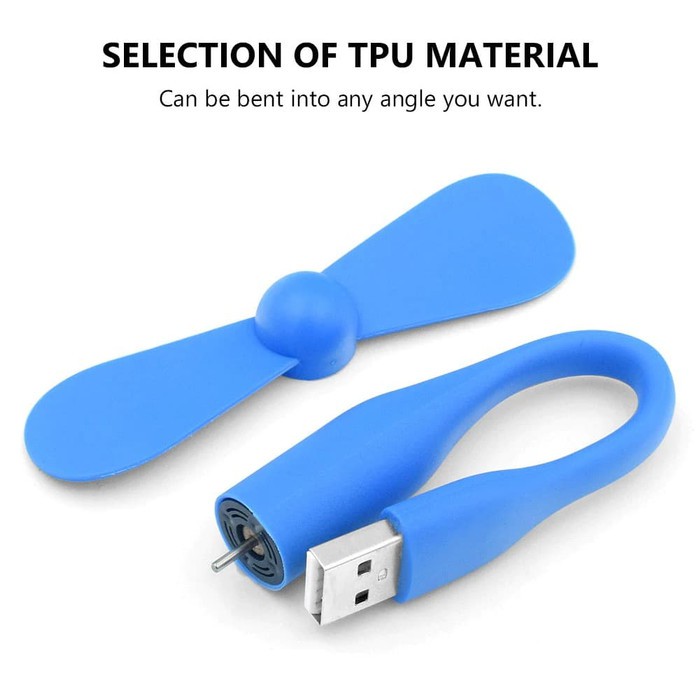 FLEXIBLE Mini USB FAN KIPAS ANGIN BALING BALING LEKUK BEBAS PORTABLE