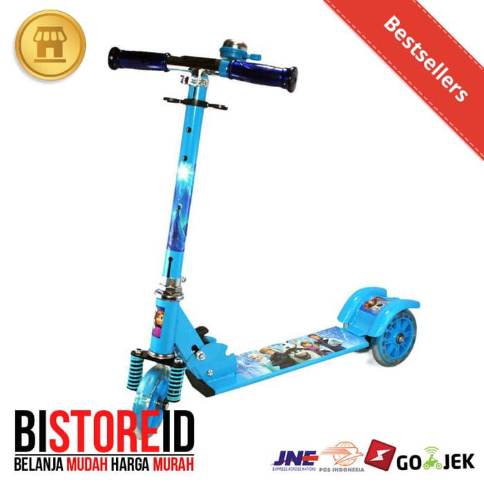 Skuter Otoped Anak Karakter Frozen Biru