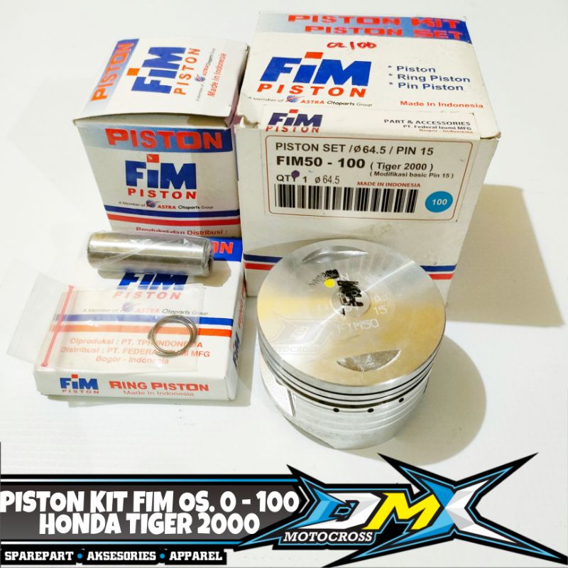 SEHER SEKER PISTON KIT FIM TIGER STD - OS 100