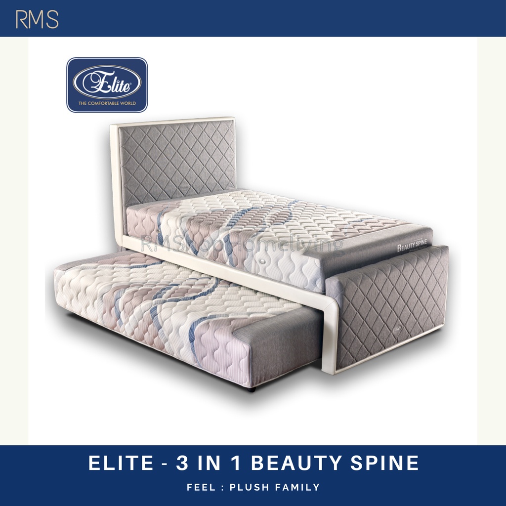 Elite 3 In 1 Spring Bed Beauty Spine / Bed Sorong Elite / Kasur / Multi Bed / Springbed / Bed Sorong