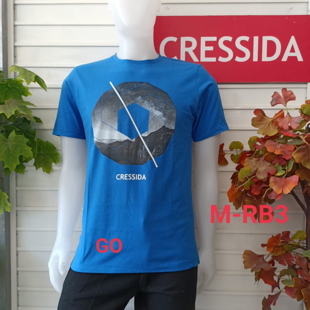 gof M CRESSIDA KAOS (Regular) Pakaian Pria Atasan Kaos Oblong Casual Santai Original Lengan Pendek