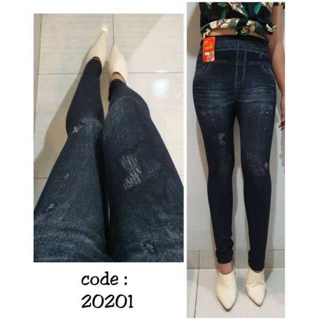 Legging Jeans Import Tebal