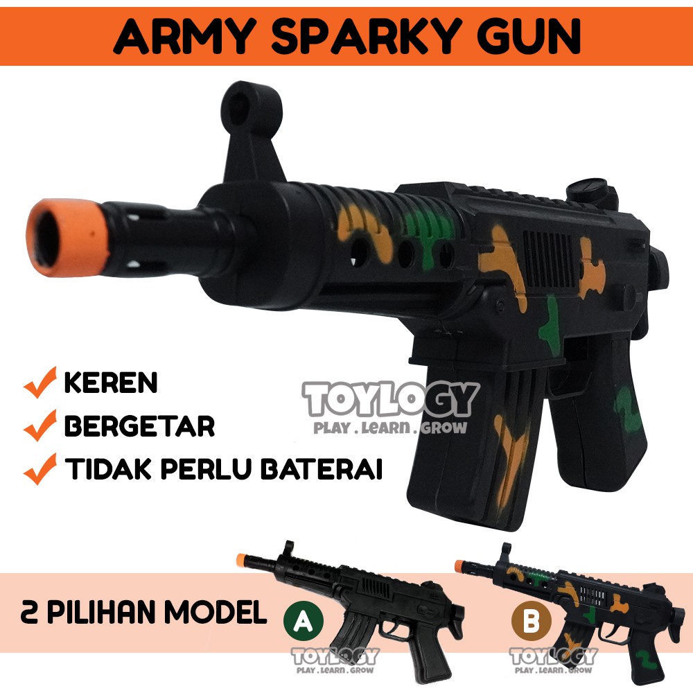  Mainan  Anak  Laki Senapan Mesin Militer Army Sparky Machine 