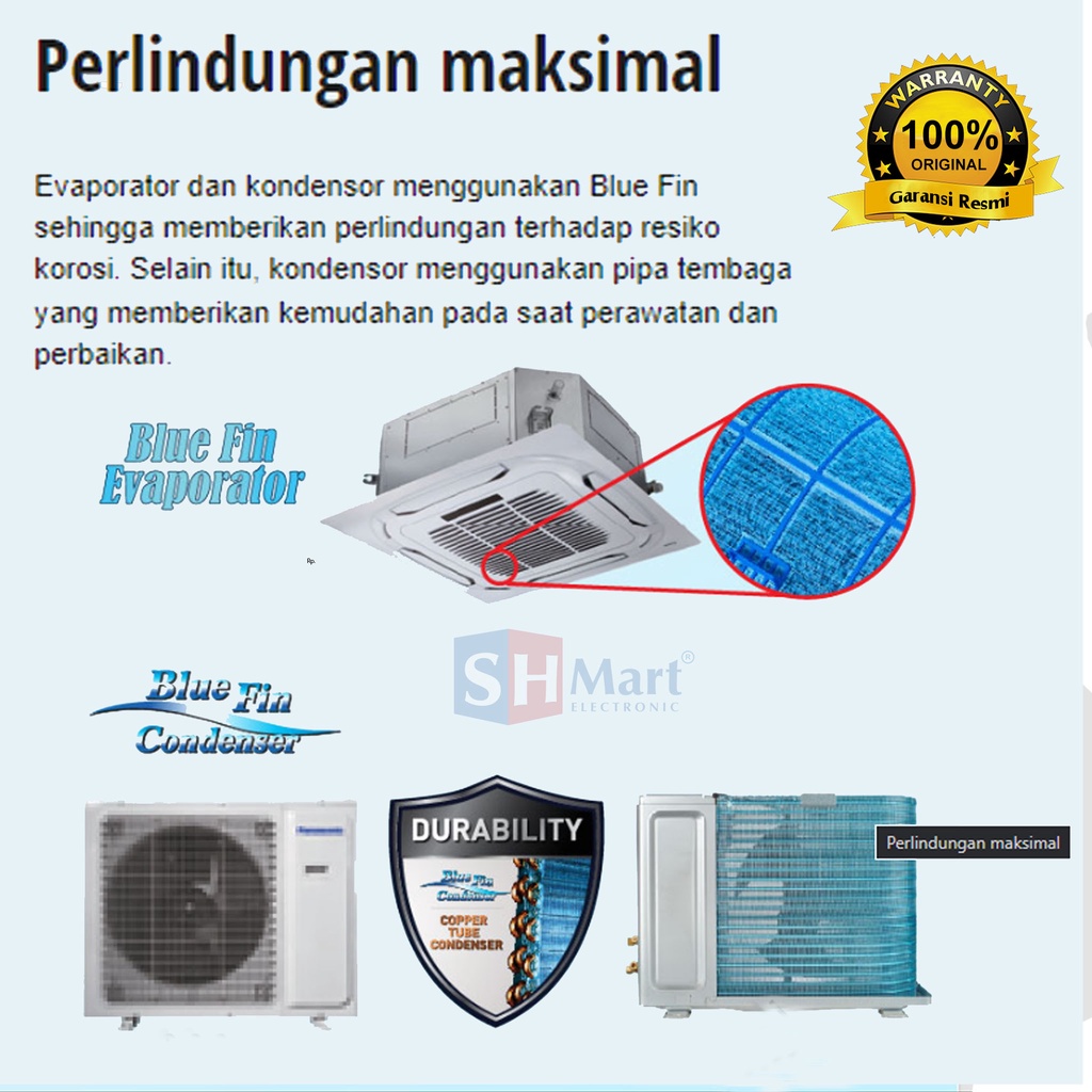 AC CASSETTE PANASONIC 2PK NON INVERTER S-18PUB1H5 / S18PUB1H5 (MEDAN)