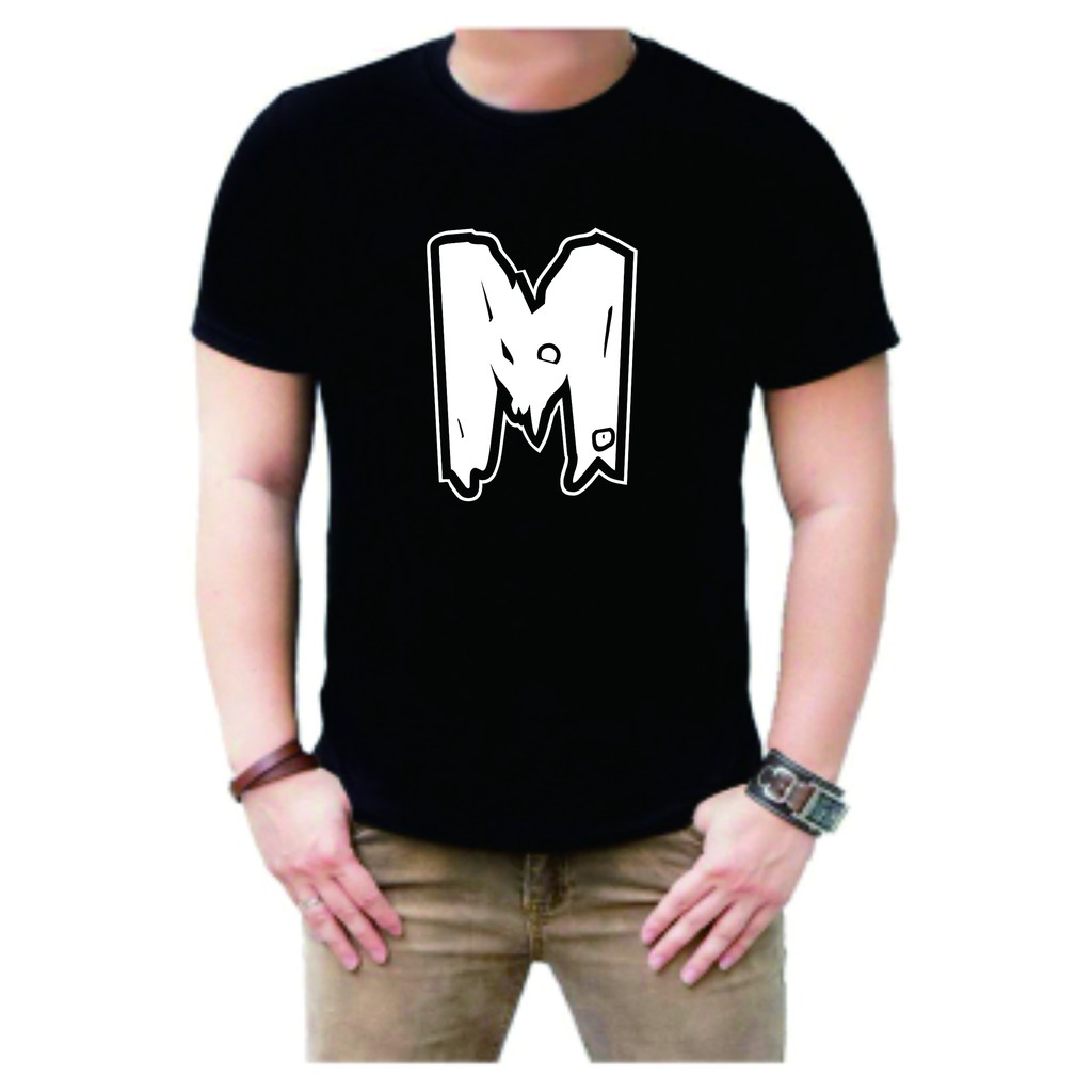 BAJU KAOS INISIAL M / KAOS CEWEK / KAOS COWOK / KAOS KEREN