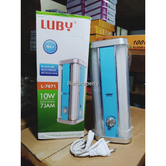 Lampu emergancy luby L-7671 rechargeable LED