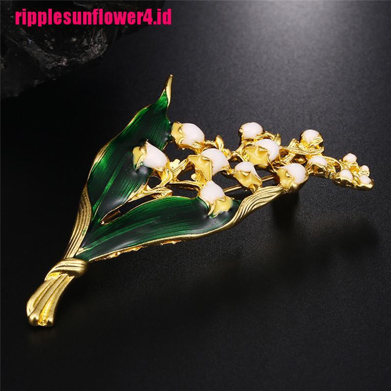 Bros Pin Enamel Bentuk Bunga Putih Untuk Wanita